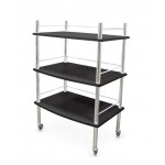 Ucenic pentru cosmetica cu 3 polite din PAL, culoare neagra, model QM 1174-5046 Ucenic pentru cosmetica cu 3 polite din PAL, culoare neagra, model QM 1174-5046